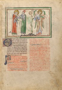 San Giovanni Evangelista consolato da un anziano e da un angelo che tiene una pergamena da Unbekannt Unbekannt